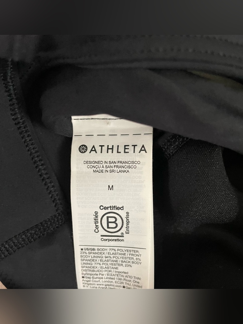 NWT Athleta Flex Space Sports Bra in Black Size M D-DD - Picture 9 of 9